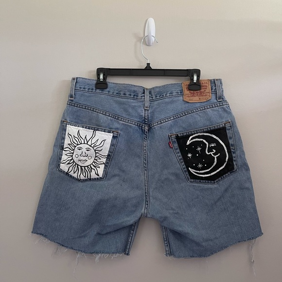 Levi's Pants - Levi’s Hand Painted Cutoff Shorts